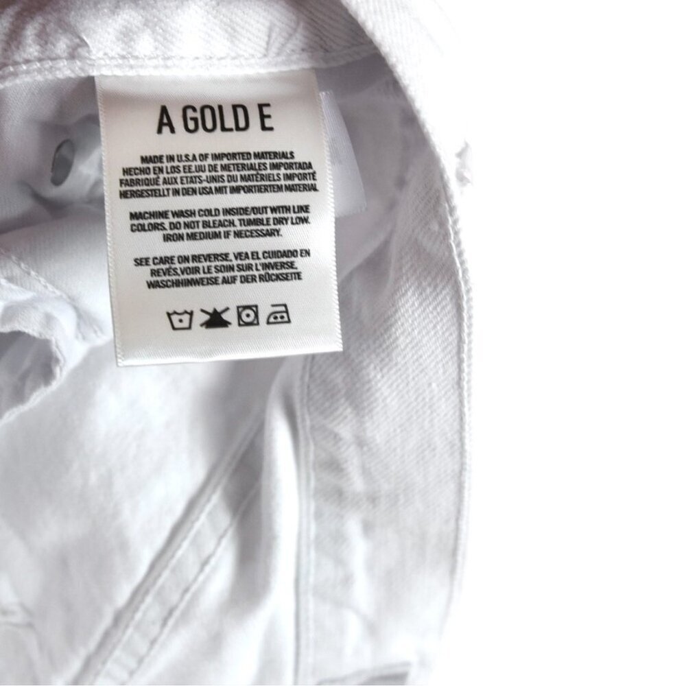 AGOLDE Jamie White Jeans Size 27 100% Cotton Button Fly Made in USA Preppy - Picture 10 of 10